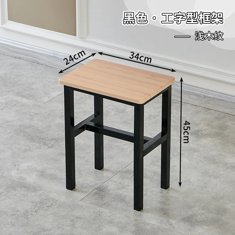 F187 Утолщенный простой квадратный табурет для обучения в общежитии обеденный