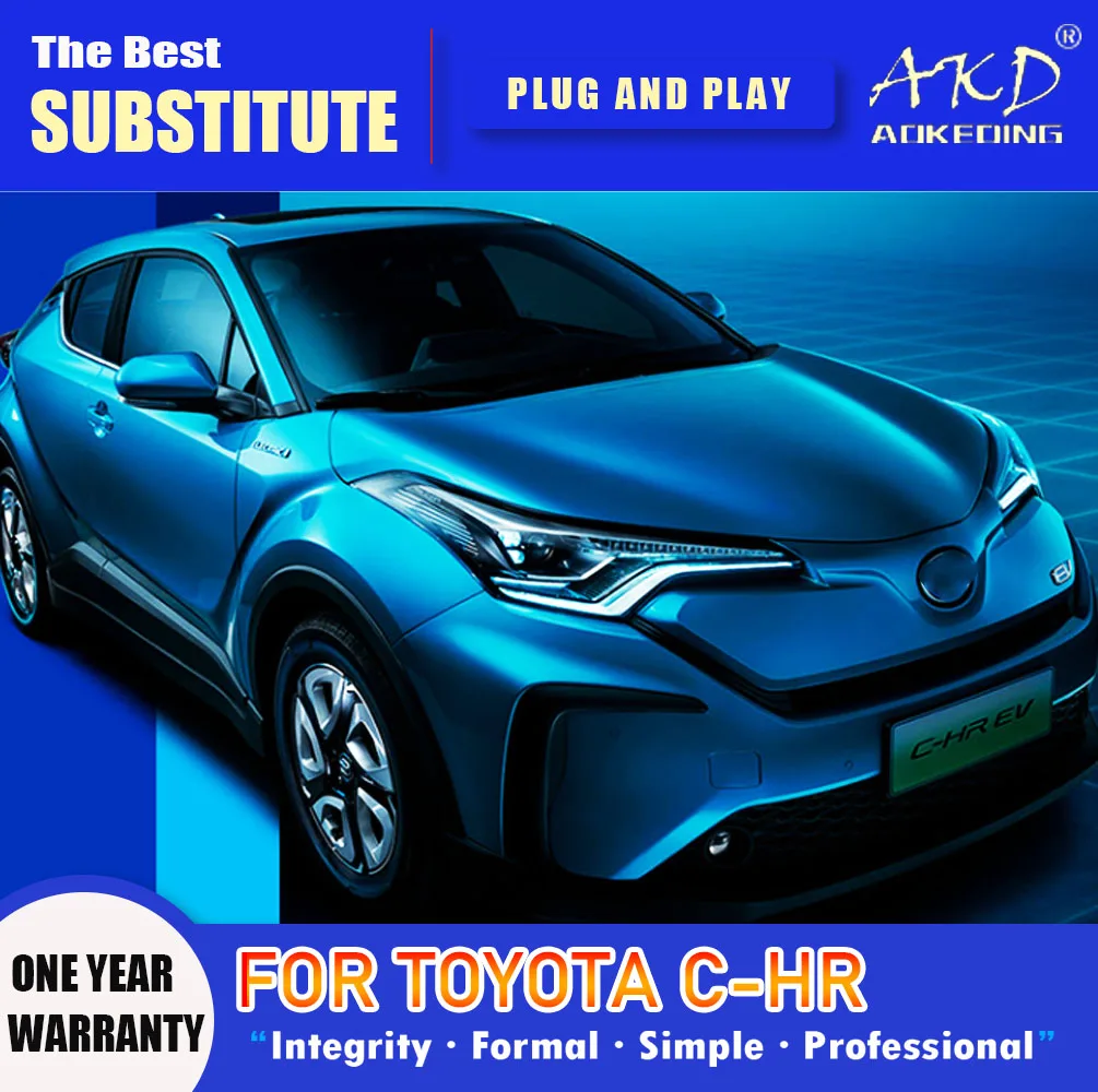Фара AKD для Toyota C-HR светодиодная фара 2018-2021 фары CHR DRL указатель поворота дальний