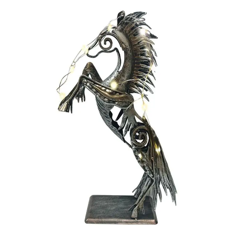 

Horse Statues And Sculptures Metal Horse Sculpture For Decor Animal Ornament Sculpture Rearing Horse Art Figurine For Home And