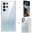 гидрогелевая пленка + чехлы для телефона samsung s22 Ultra Plus case s20 fe samsung galaxy s21 ultra чехол Sansung S22 самсунг с 21 плюс бампер с 20 Ультра самсунг с20 фе чехол на с21 плюс чехлы