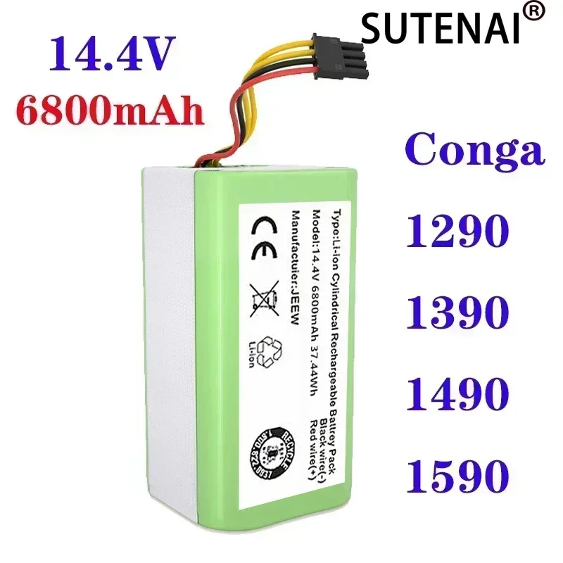 Новинка 2022 года литий-ионный аккумулятор 14 4 В 6800 мАч для пылесоса Cecotec Conga 1290 1390 1490