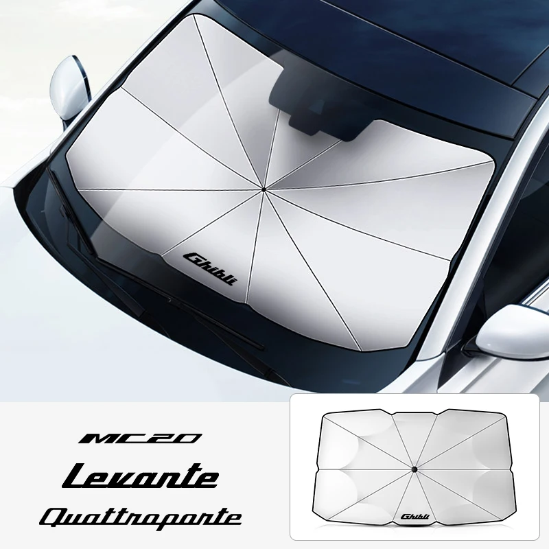 

Car Sun Shade Protector Parasol For Maserati Mc20 Ghibli Levante Quattroporte Interior Windshield Protection Accessories