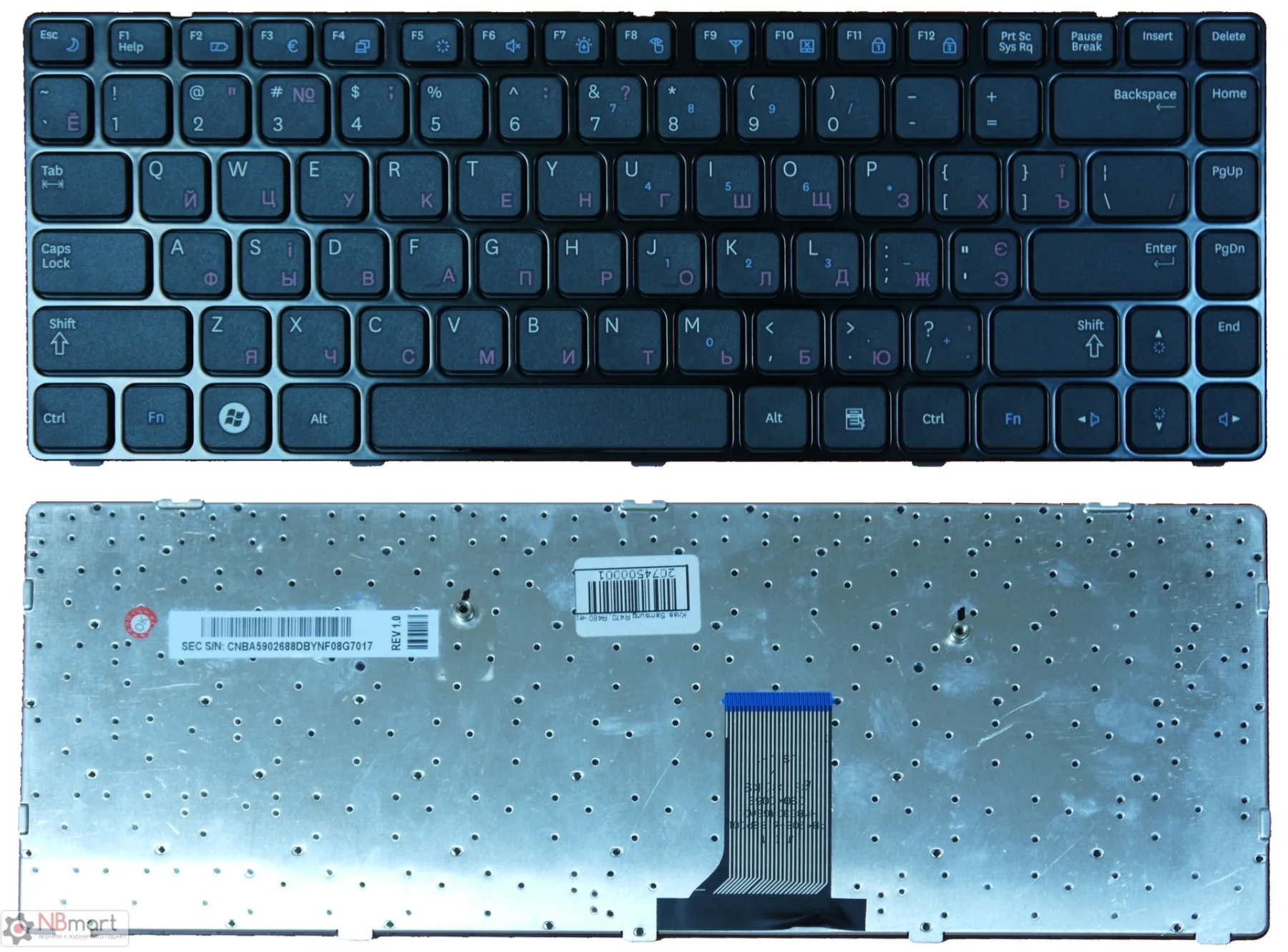 Клавиатура для ноутбука Samsung NP R440 черная|Клавиатуры замены| |