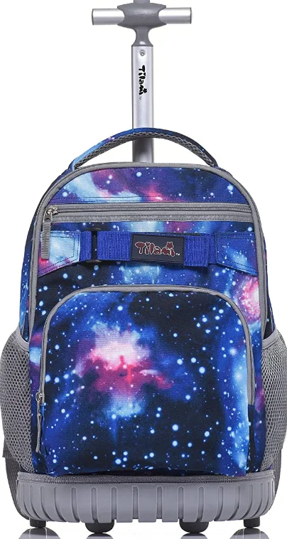 18 Inch Rolling Backpack For Boys and Girls Laptop Backpack School Rolling Luggage Suitcase For teenagers Travel Trolley Luggage