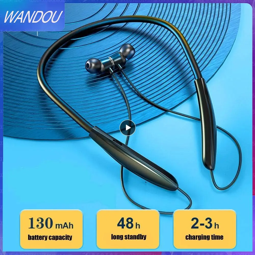 

Noise Reduction Wireless Headset Stereo Running Music Headphones Neck-hanging Waterproof Tws Earbuds Sports Portable Earphones