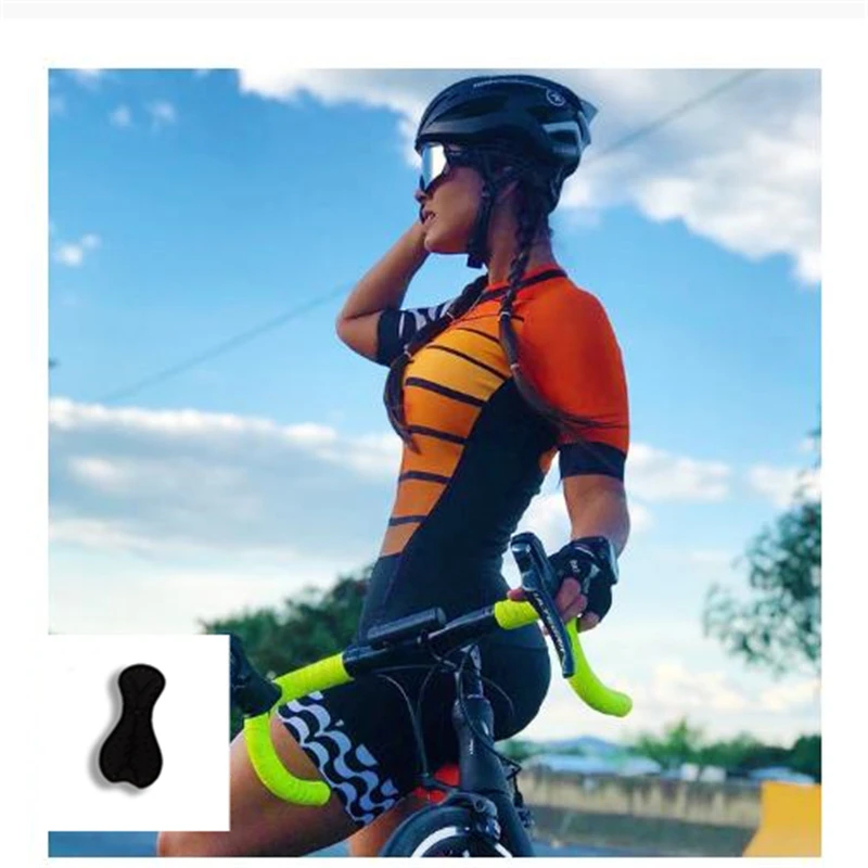 

2022 New Custom printing woman's cycling jersey, Triathlon Bike Wear Short Sleeve Women's cycling jerseys Triathlon Jumpsuit