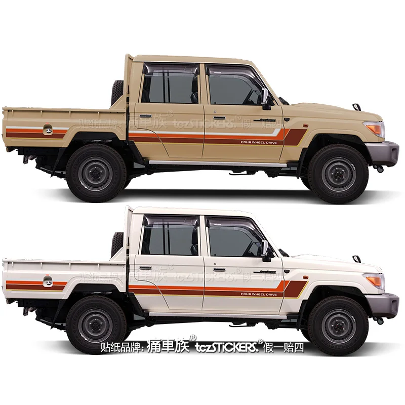 Фото Автомобильная наклейка для Toyota Land Cruiser LC79, пикап, индивидуальная внедорожная наклейка, внешний дизайн пленки №2