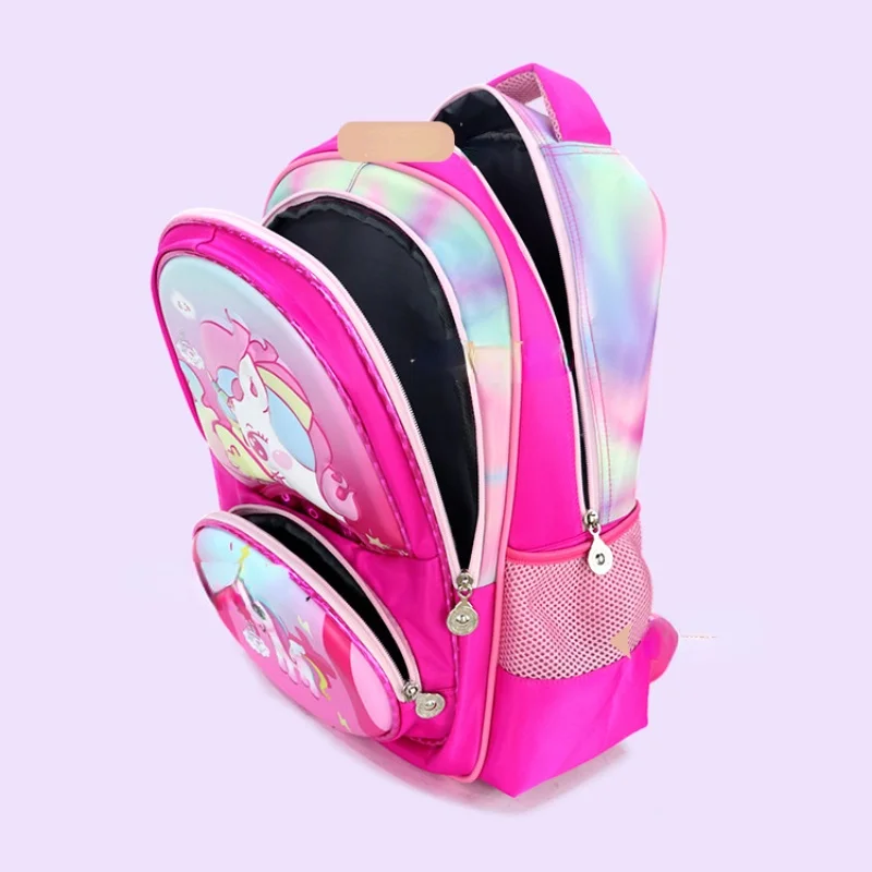3D Unicorn Fashion Children Anime Backpacks New Girls Princess Primary School Students Cartoon Large Capacity Schoolbags Hot