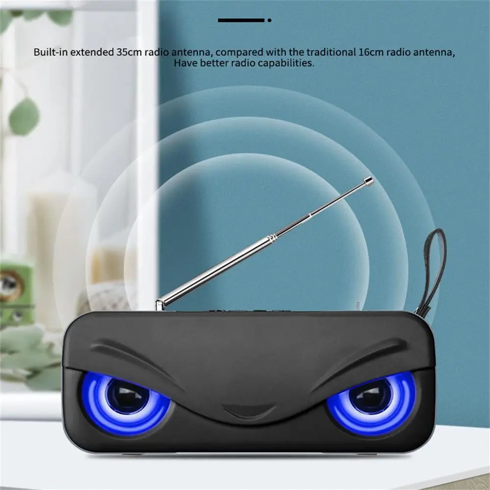 

Radio Speaker Wireless FM With Long Playback Time 5Wx2 Stereo Speaker Supporting Micro TF Card For Outdoors Travel