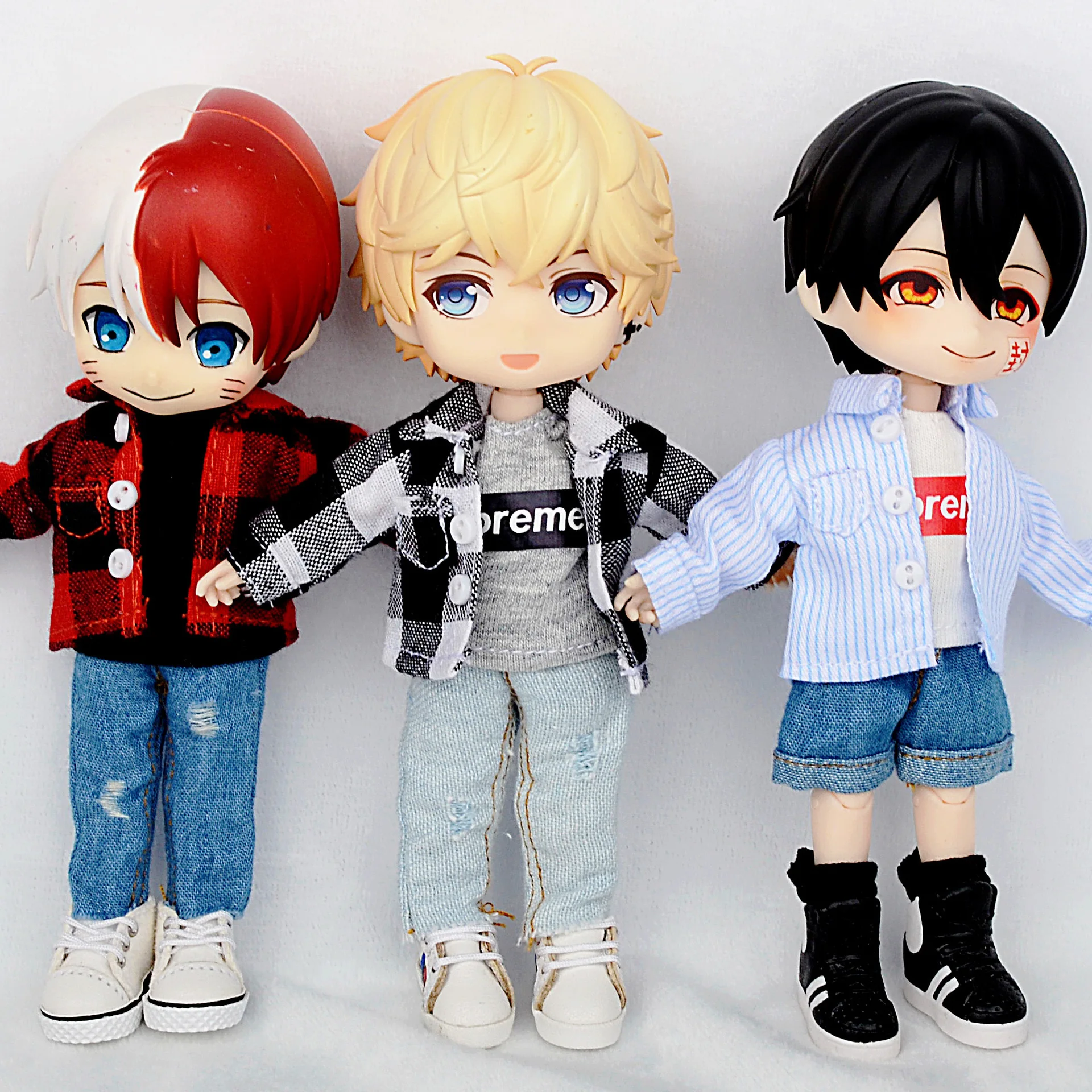 

HOUZIWA OB11 Doll Clothes Molly GSC 1/12 BJD Doll Plaid Shirt