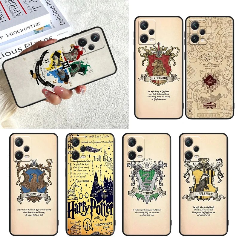 

Art Ring Potters Wand LOGO Phone Case For Xiaomi Redmi Note 11E 11T 11S 10T 10S 9S 9T 8T 7 Pro Plus Lite Max Black Cover