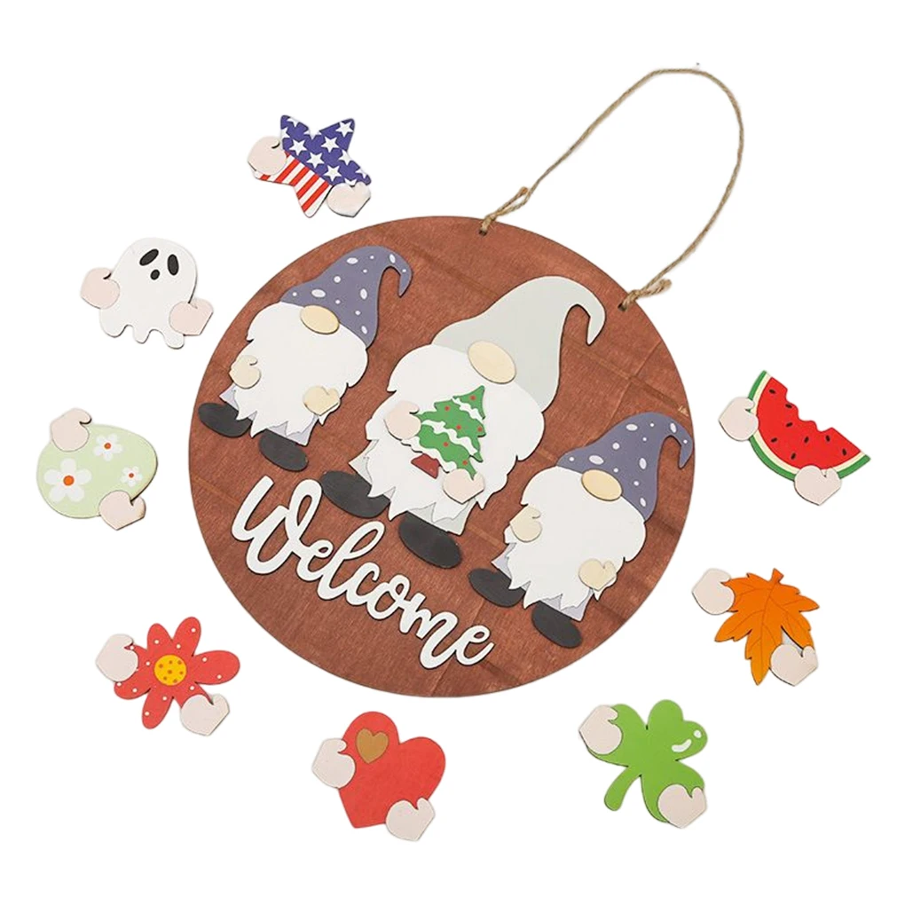 

Рождественская подвеска для входной двери, декоративный Безликий венок на дерево, декоративный Декор