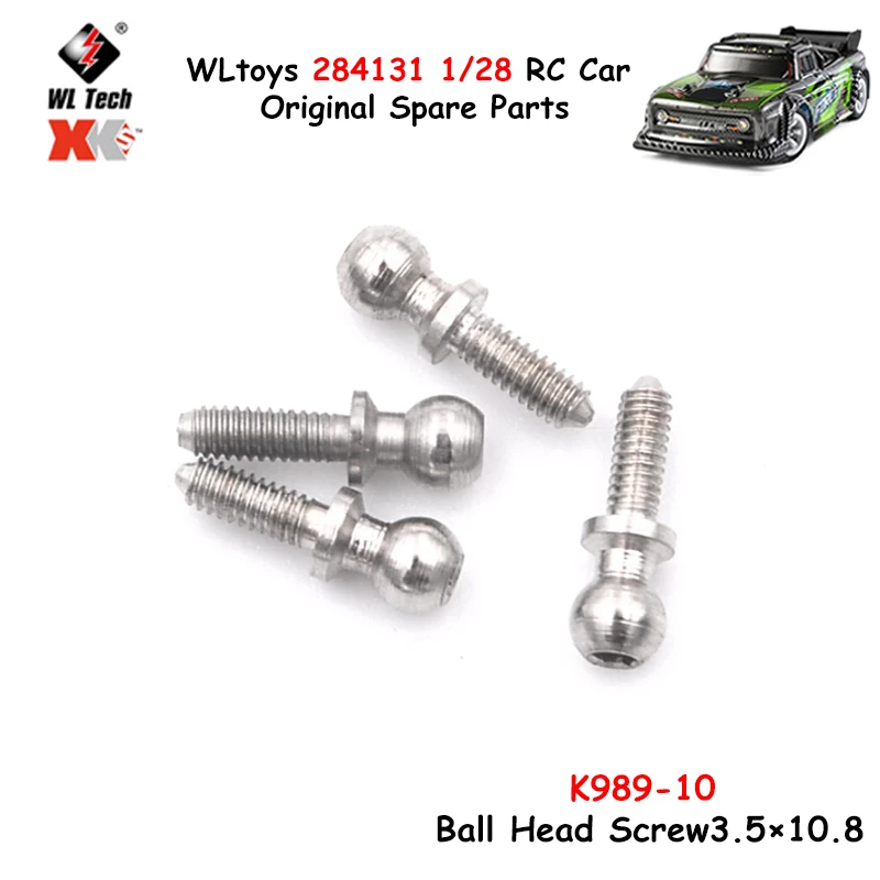 

WLtoys 284131 K969 K979 P929 P939 1/28 RC Car Original Spare Parts K989-10 Ball Head Screw 3.5×10.8