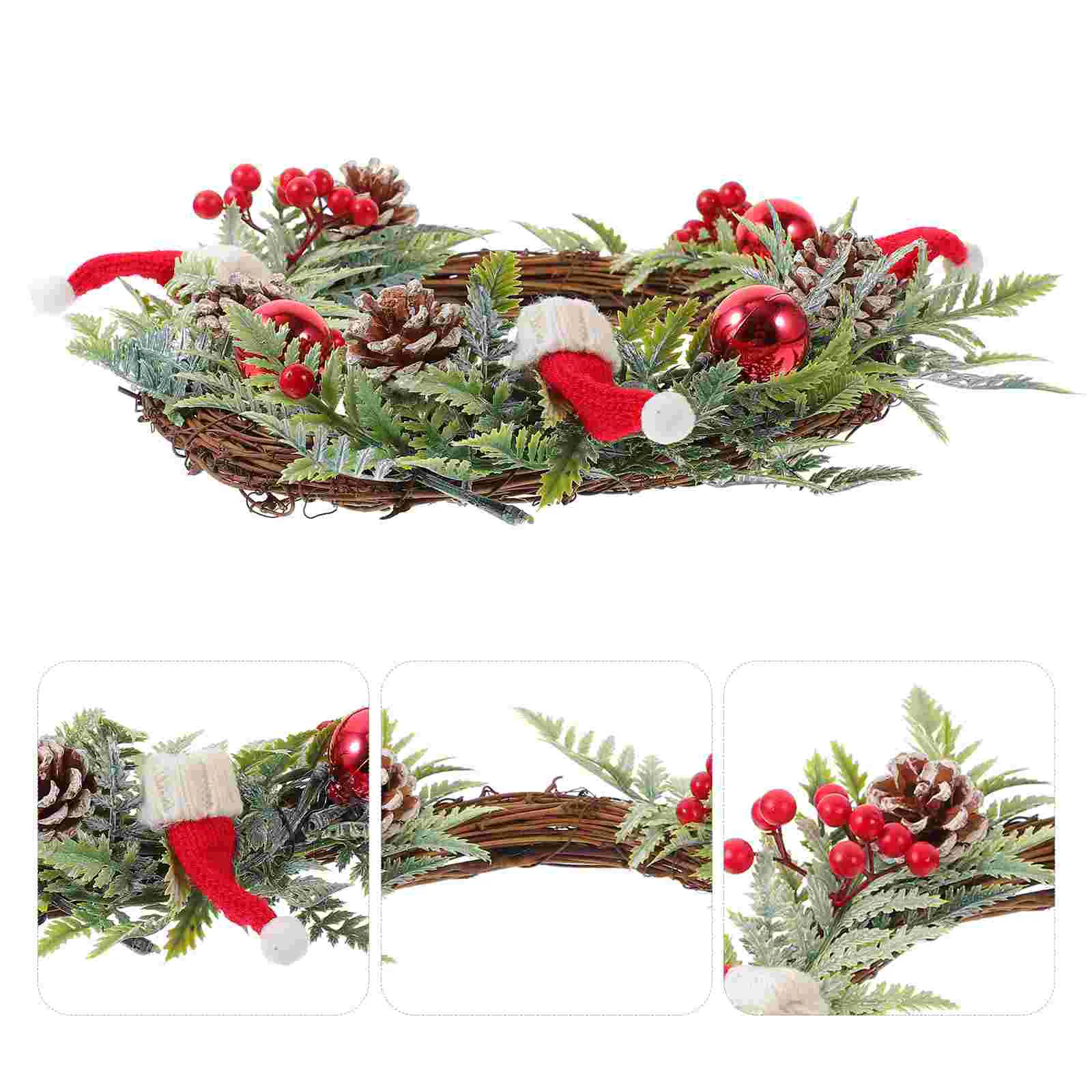 

Christmas Wreath Christmas Ornament Artificial Hanging Wreath Ornament Xmas Decoration