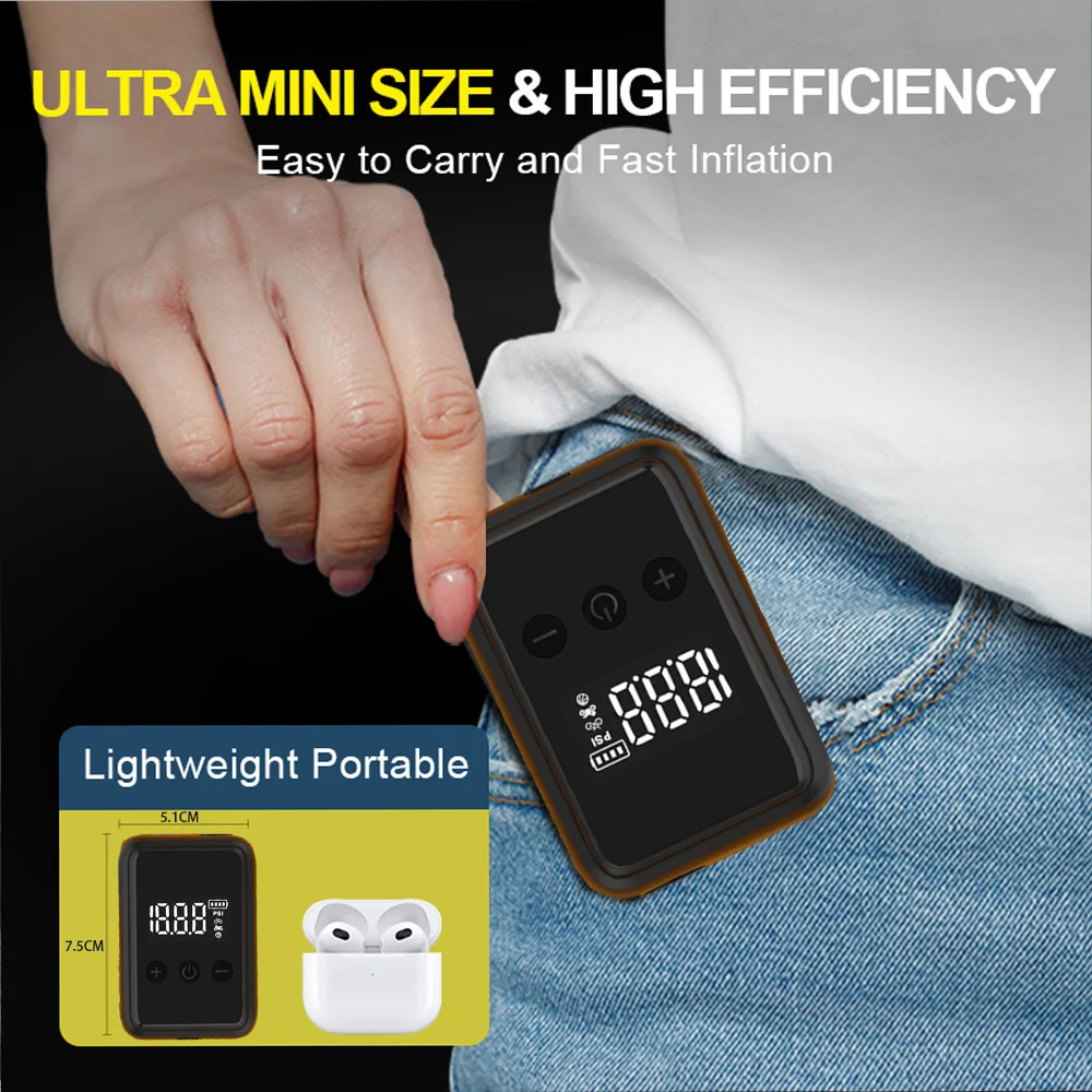 Универсальный беспроводной насос для накачивания велосипедных шин 150PSI