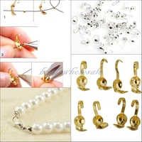 100300pcs 9x1 5mm silver gold color metal necklace crimp end caps beads for jewelry making diy bracelet accessories wholesale