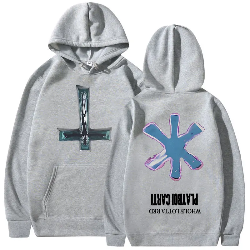 Rapper Playboi Carti Hoodies Album Whole Lotta Red Tour Merch Pullover Men Women Fashion Hip Hop Oversized Sweatshirt Streetwear
