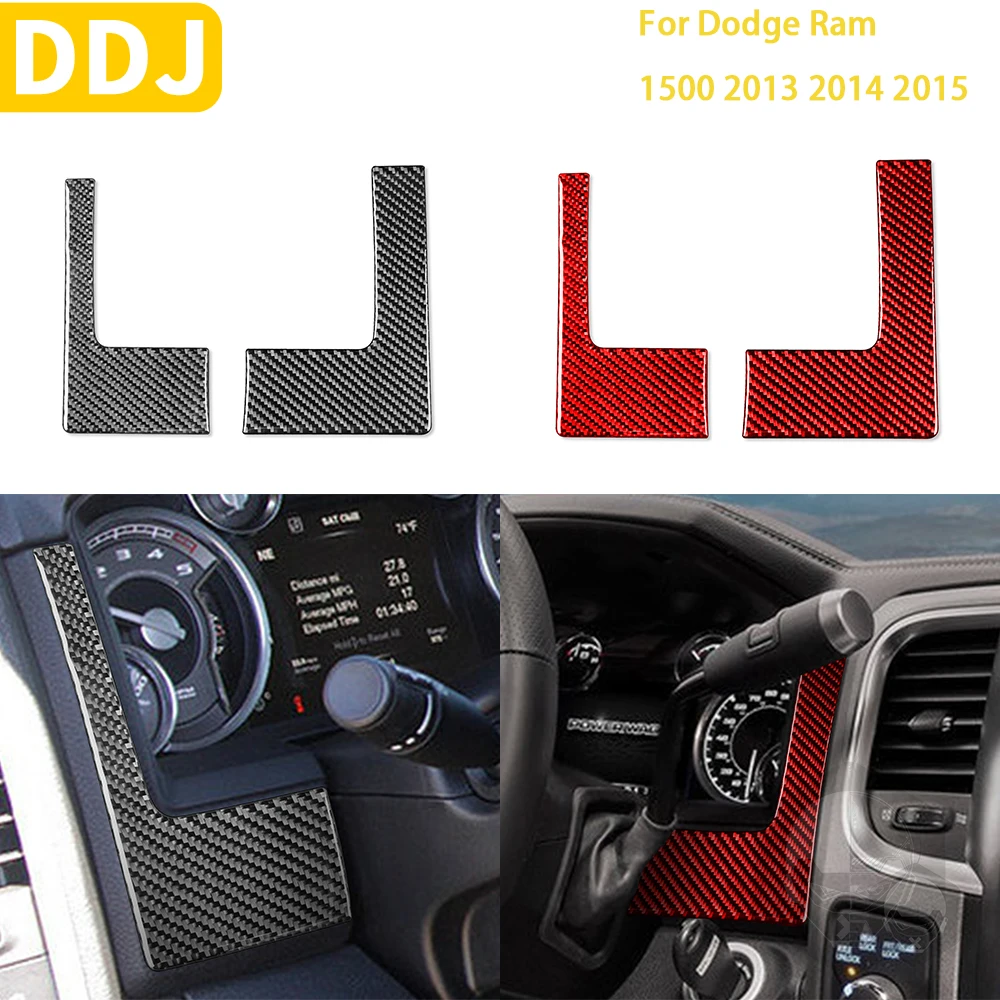

For Dodge Ram 1500 2013 2014 2015 Accessories Carbon Fiber Steering Wheel Both Sides Trim Sticker Modification Decoration LHD
