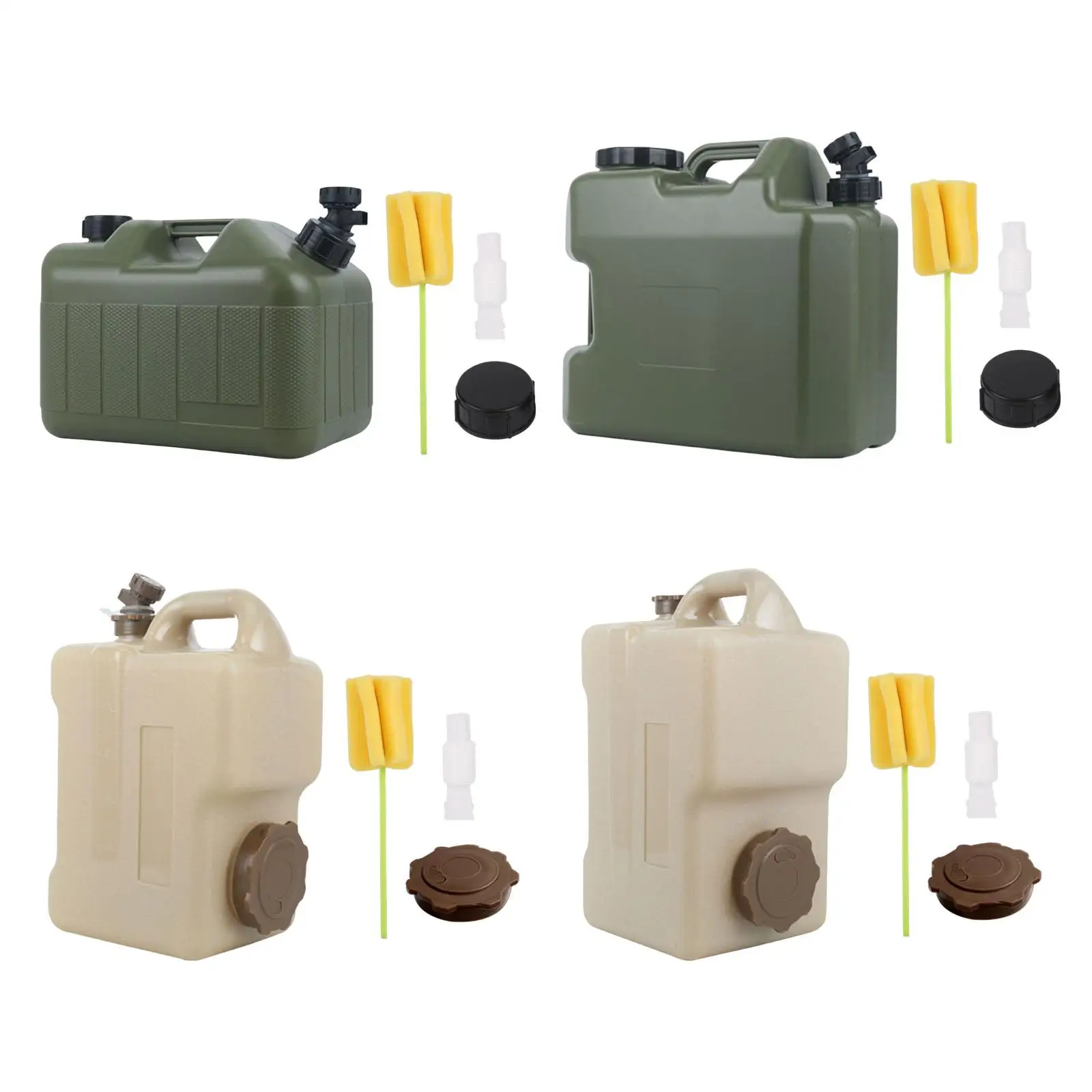 

Outdoor Water Container with Faucet Jug Durable Canister Bucket Portable Water Tank for Hiking Travel Use Household Emergency