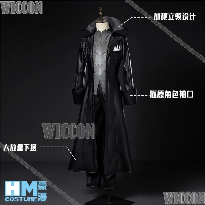 Джокер Amamiya Ren Game Persona 5 P5R Kaitou Косплей Костюм Маска Черная искусственная кожа