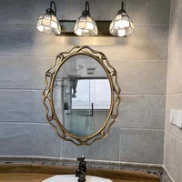makeup decorative wall mirrors aesthetic stickers irregular luxury large bathroom mirror modern espelho autoadesivo house decor