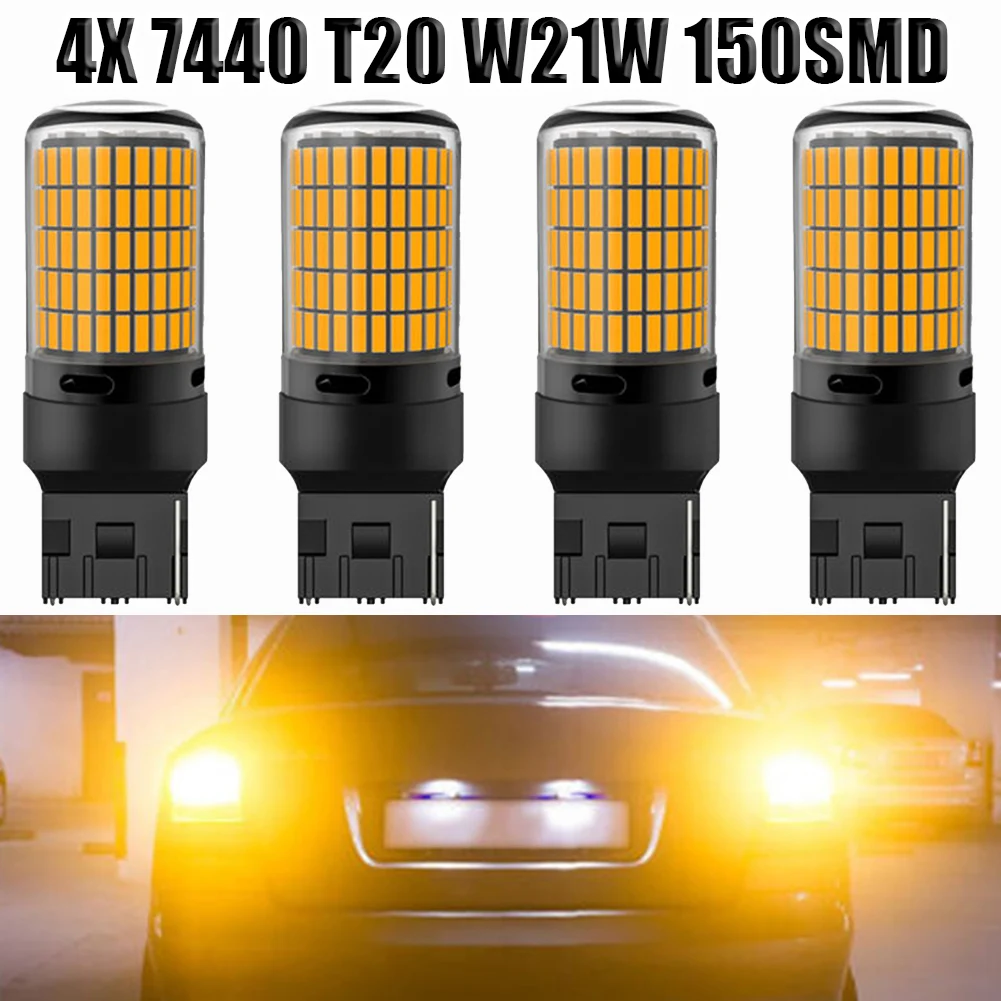 

4 светодиодный т., Автомобильные светодиодные стоп-светильник T20 W21W 7440 SMD
