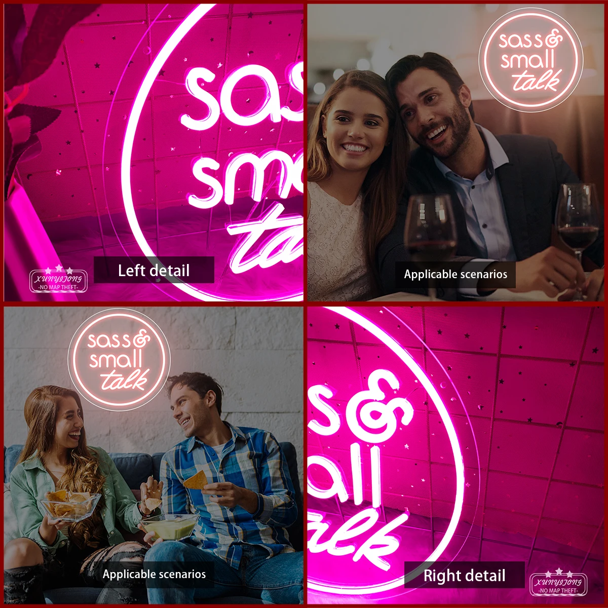 Неоновая лампа Sass Small Talk подходит для общественных мест библиотеки кабинета