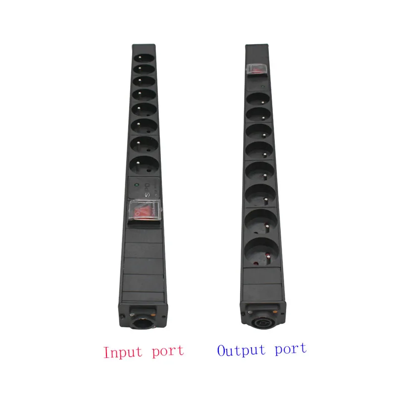 PDU электрическая полоса авиационный штекер 2-9AC французская розетка SAC3MPX SAC3FPX Входная Выходная розетка с переключателем управления