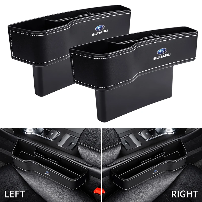 

High Capacity Leather Organizer Car Front Seat Gap Storage Boxes For Subaru Forester Impreza Legacy Outback STI Tribeca XV Justy
