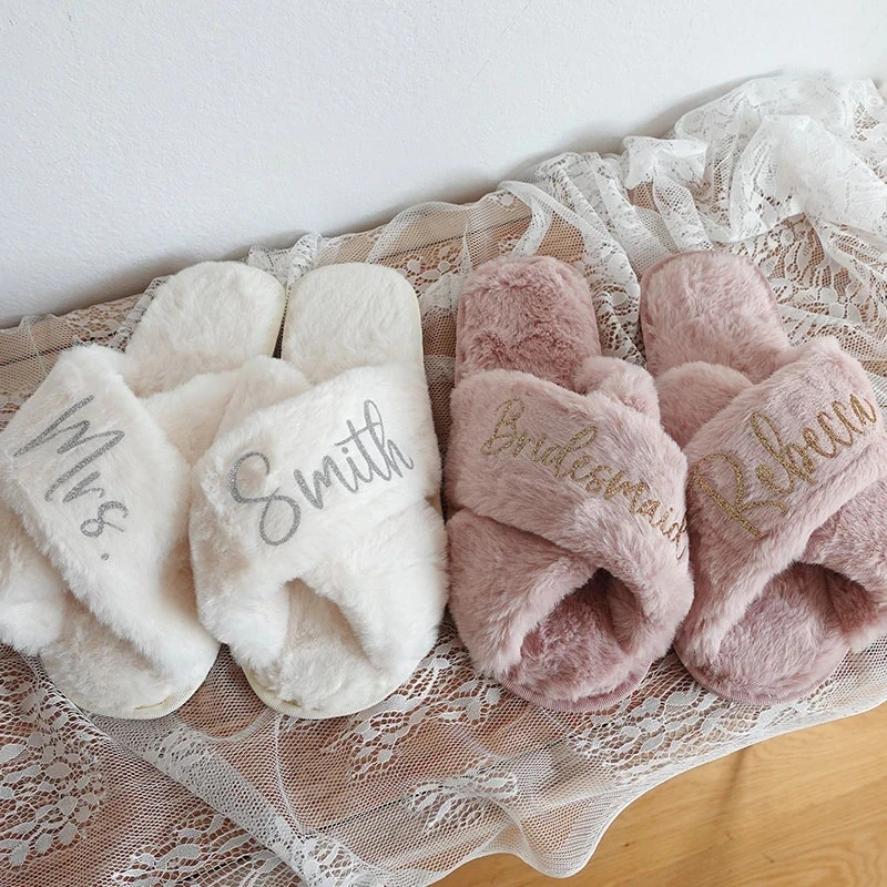 

Personalized Wedding Slippers Add Any Text Bridesmaid Gifts Bridal Party Gifts Bachelorette Bridal Shower Christmas Gifts