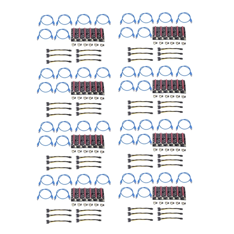 

48Pcs Newest Ver009 USB 3.0 Pci-E Riser Ver 009S Express 1X 4X 8X 16X Extender Riser Adapter Card