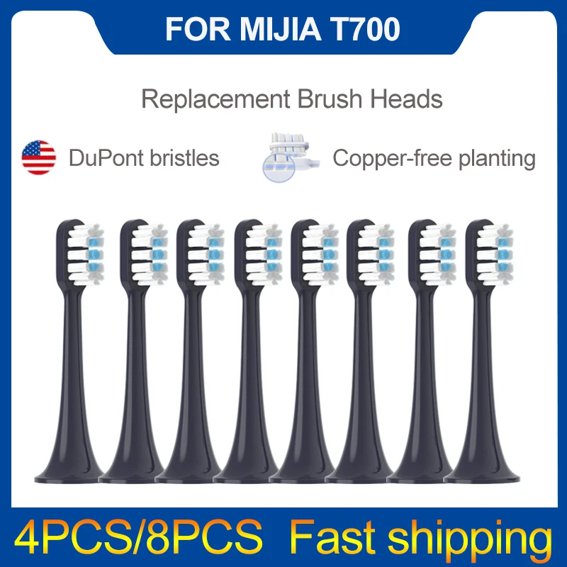 

4/8 шт Сменные головки кистей для MIJIA T700 Sonic Electric Tooth мягкая щетина с колпачками герметичная посылка