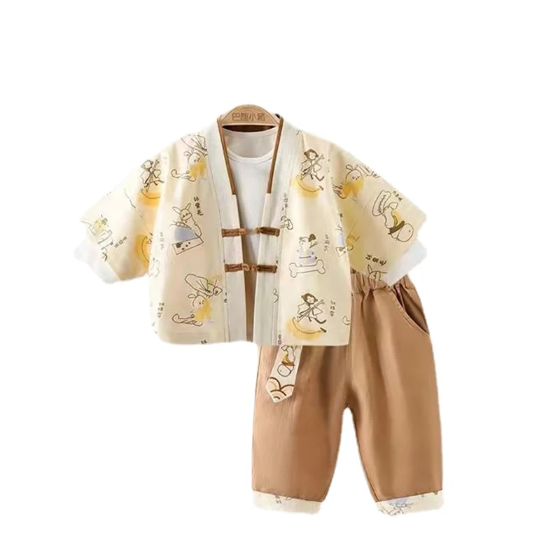 

Children's Clothing Sets kids Boys Girls Clothes Short Sleeve hooded Shirt+Pant Kids 2Pcs Suit Cotton 2022 Summer Baby Outfit