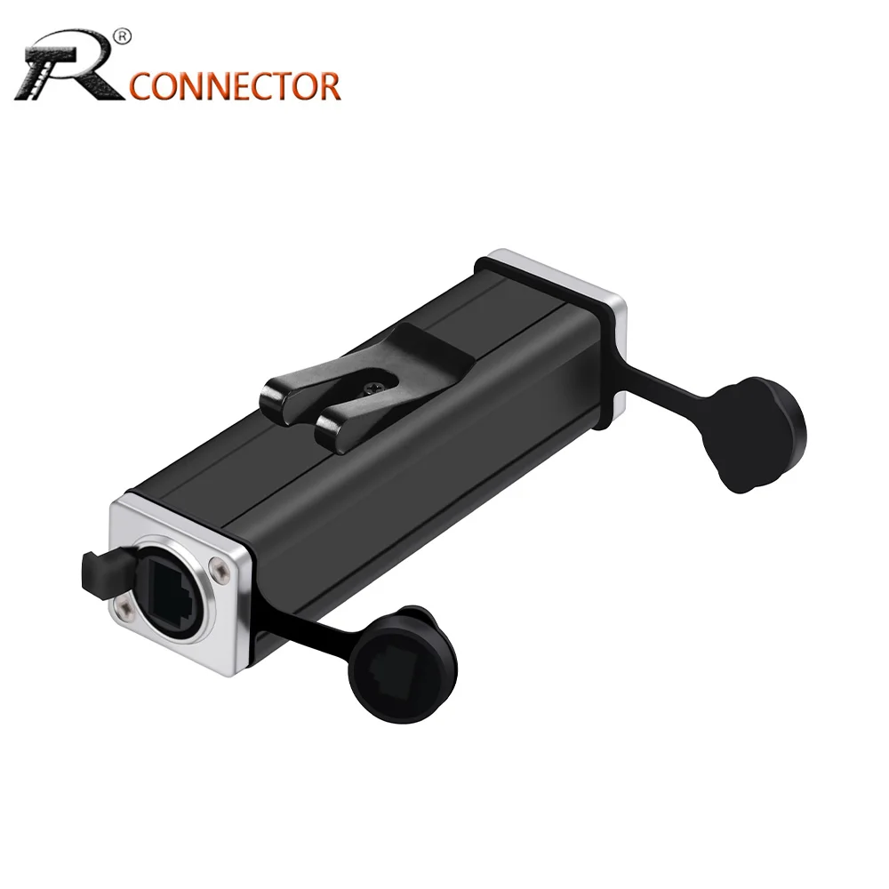 Новое поступление, 1 шт., сетевой Ethernet-разъем RJ45, Панельное крепление, розетки, прямой адаптер, соединители, водонепроницаемый уровень IP65