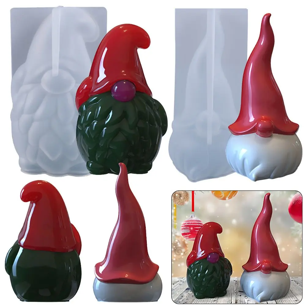 

Candle Epoxy Resin Xmas Gifts DIY Crafts Santa Claus Silicone Mold Christmas Molds Clay Molds Casting Mould
