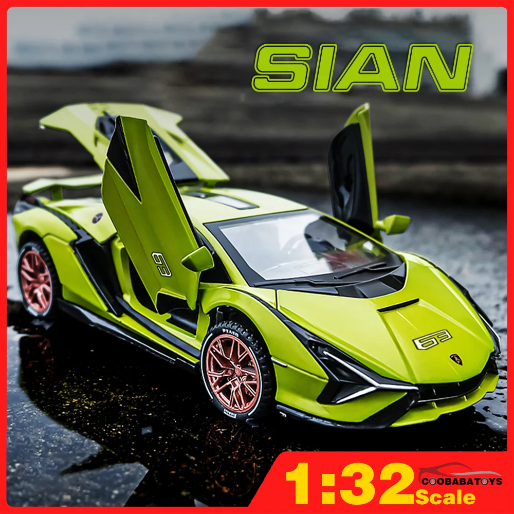 

Hot Scale 1/32 Sian Supercar Metal Diecast Alloy Toys Cars Models Trucks For Boys Children Kids Vehicles Hobby & Collection