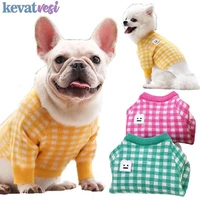 pet dog sweater warm dog hoodie autumn winter plaid knitted dog sweater for small medium large dogs french bulldog pets supplies