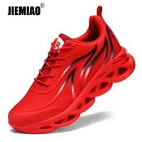 jiemiao high quality mens flame printed sneakers mesh breathable sport running shoes comfortable outdoor men athletic shoes