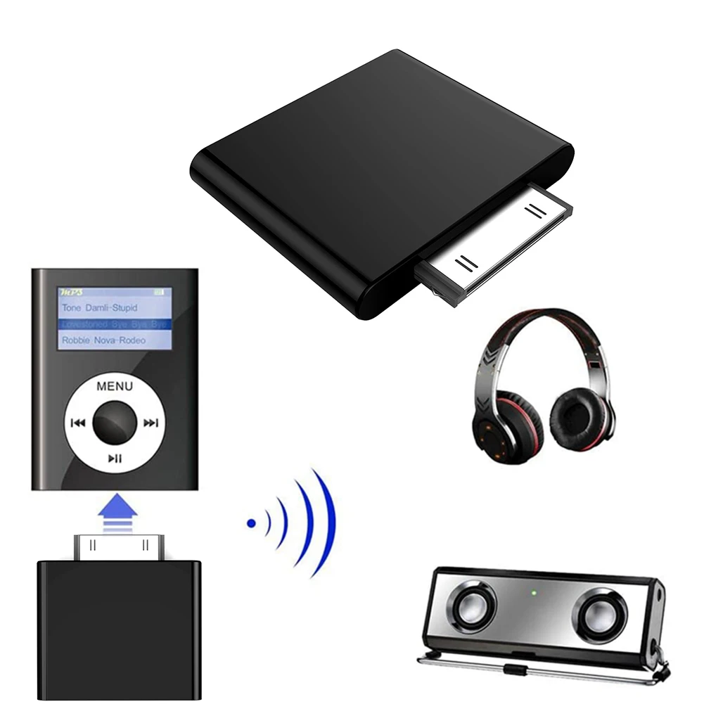 

Bluetooth V2.1 Stereo Audio Adapter Dongle 30 Pin Bluetooth Audio Music Transmitter For Ipod Mini Ipod Classic Ipod Nano Touch
