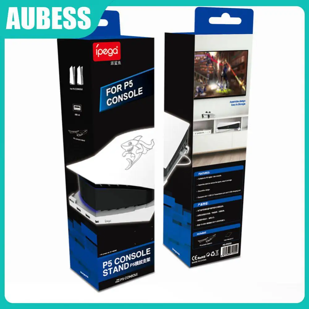 

Display Dock Bracket Wall Mount Holder Compatible With Ps5 Console Game Host Rack Ipega Ps5 Horizontal Stand With 4 Port Usb