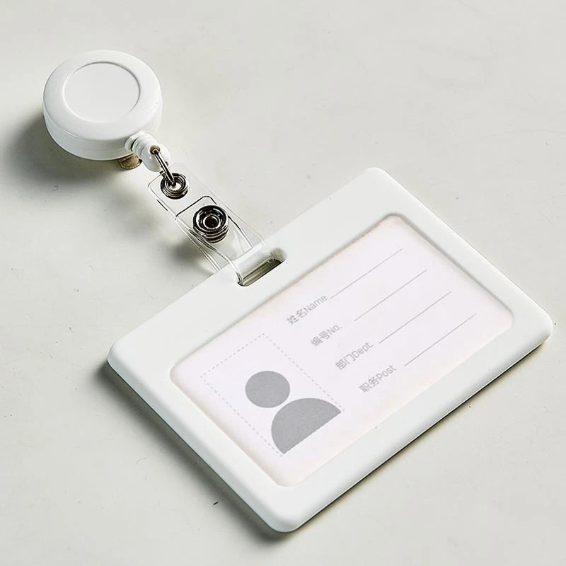 1 Set Retractable Ski Pass ID Card Badge Holder Name Tag Card Holders for School Office Company Nurse Accessories