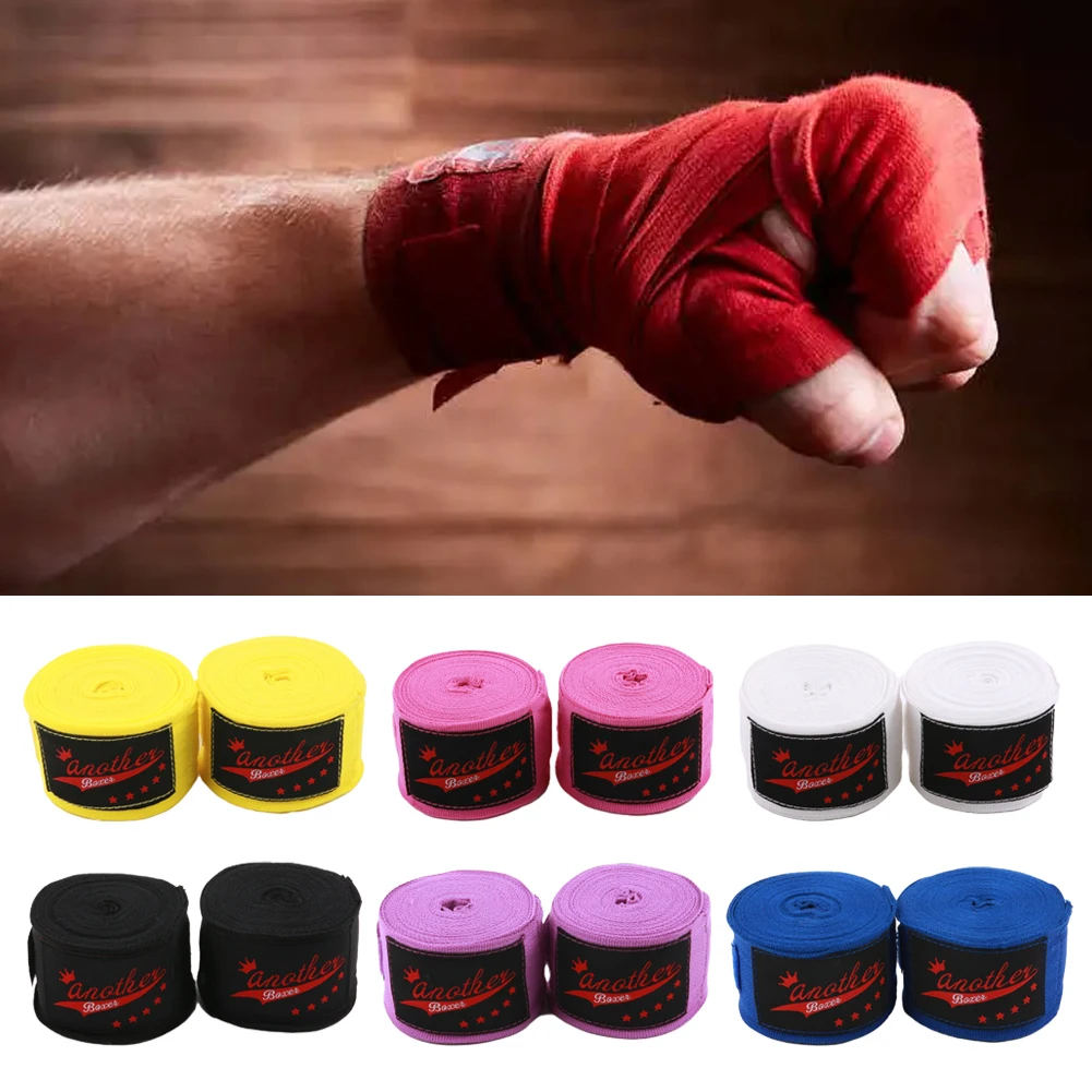 

2 Rolls 3 M Nylon Sports Strap Boxing Bandage Sanda Thai Taekwondo Hand Gloves Boxing Handwraps Daily Training Equipment