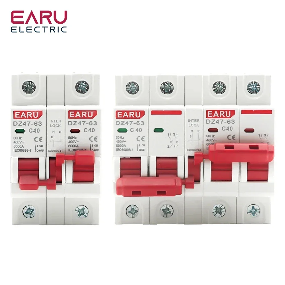 

Ручной переключатель EARUELECTRIC DZ47-63 MTS 40A 63A