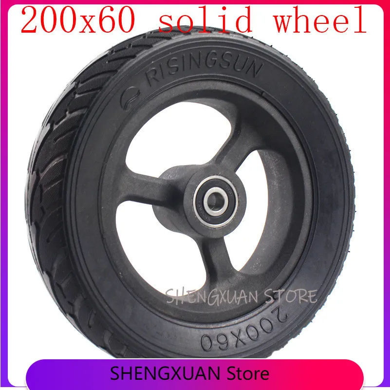 

Аксессуары для мотоциклов, колеса 200x60, твердые шины и диски, подходят для электрического скутера, 8 дюймов, твердые шины, ступица, бесплатная ...