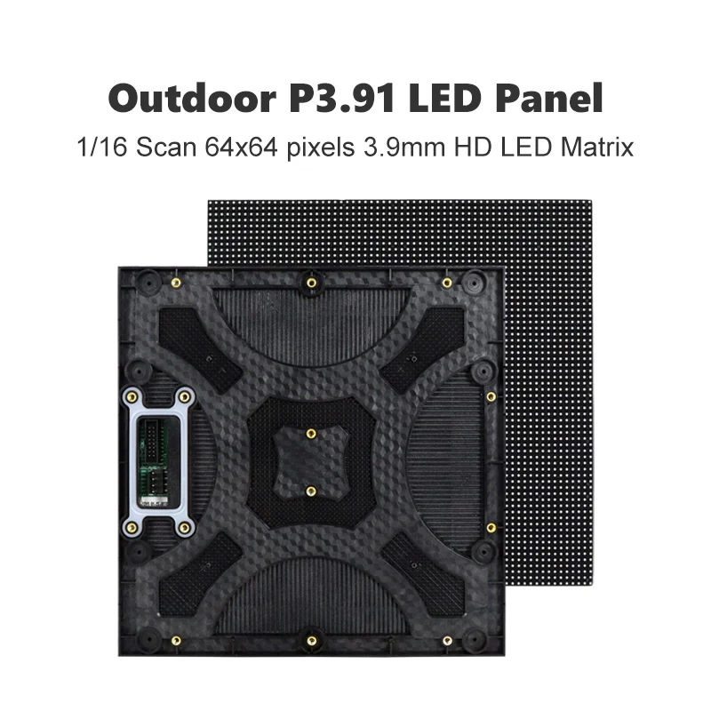 Outdoor P3.91 LED Panel Module IP65 waterproof Pixel Pitch 3.9mm SMD  RGB Full Color 250x250mm LED Display Screen Module