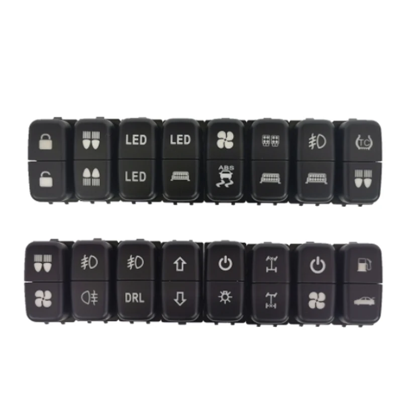 

1PC LED Light Power Dual LED Lock And Unlock Blank no iconLED And Bar Switch Button Supply Accessories For Mitsubishi Lancer EVO