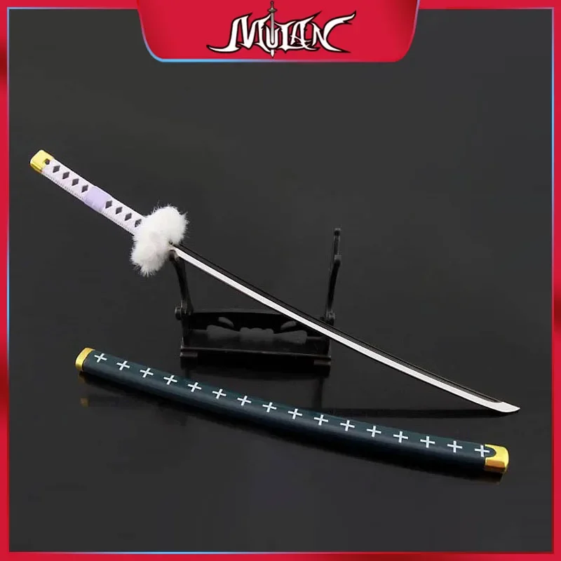 

One Piece Weapon 25cm Trafalgar D Water Law Devil May Cry Game Keychain Uncut Metal Model Samurai Katana Sword Toy Knife for Kid