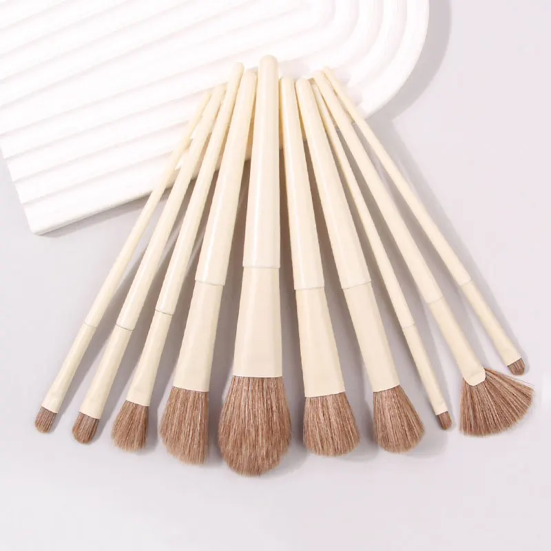 

10pcs White Soft Make up Brushes Set Powder Eyeshadow Foundation Concealer Blush Highlighter Smudge Cosmetics Beauty Tools