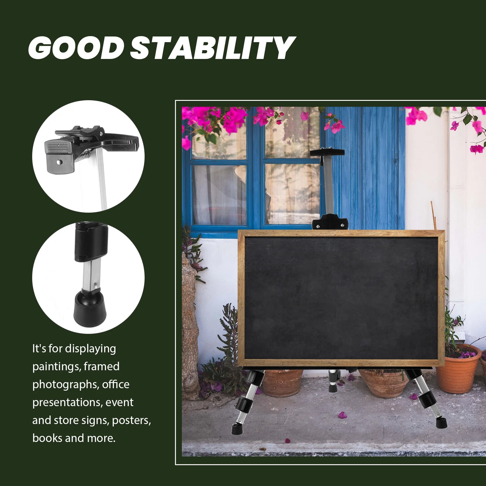 

Outdoor Display Stand Professional Painting Folding Whiteboard Household Easel Wedding Sign Triangle Convenient