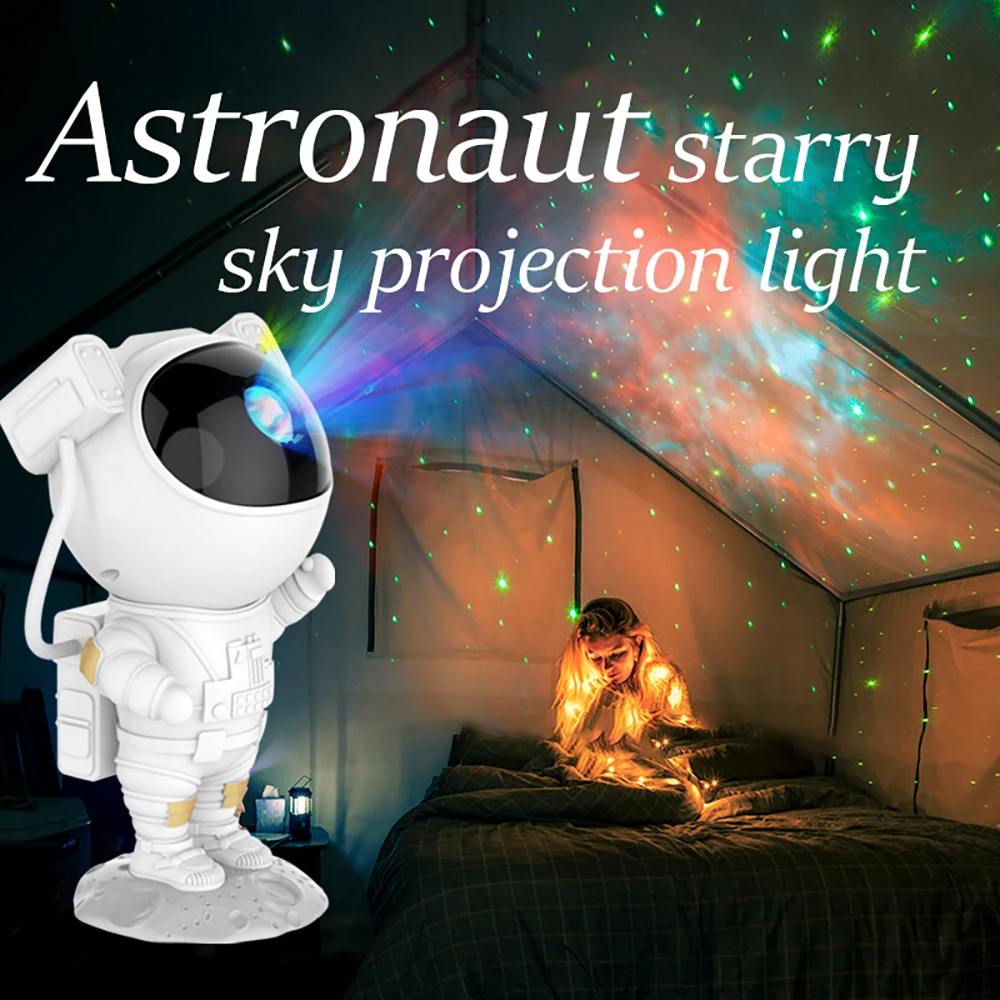 Astronaut Starry Sky Projection Lamp Full of Stars Laser Projection Lamp Ornament Star Gifts Atmosphere Lamp Astronaut Ornaments